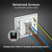 BG Evolve PCDBS13EW 20A 16AX 2 Way Single Intermediate Light Switch, Edge to Edge Rocker - Brushed Steel (White) - westbasedirect.com
