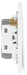 BG Evolve PCDBS42EW 20A 16AX 2 Way Double Light Switch, Edge to Edge Rocker - Brushed Steel (White) - westbasedirect.com