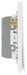 BG Evolve PCDBS43EW 20A 16AX 2 Way Triple Light Switch, Edge to Edge Rocker - Brushed Steel (White) - westbasedirect.com