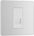 BG Evolve PCDBSBTM1W Single Master Telephone Socket - Brushed Steel (White) - westbasedirect.com