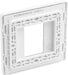 BG Evolve PCDBSEMS1W Single Euro Module Front Plate (25 x 50) - Brushed Steel (White) - westbasedirect.com