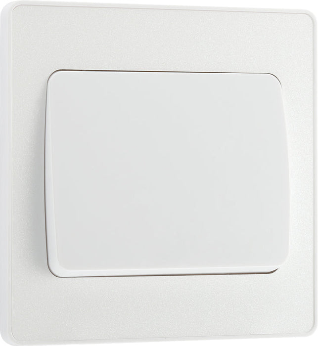 BG Evolve PCDCL12WW 20A 16AX 2 Way Single Light Switch, Wide Rocker - Pearlescent White (White) - westbasedirect.com