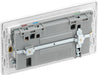 BG Evolve PCDCL22UAC22W 13A Double Switched Power Socket + USB A+C (22W) - Pearlescent White (White) - westbasedirect.com