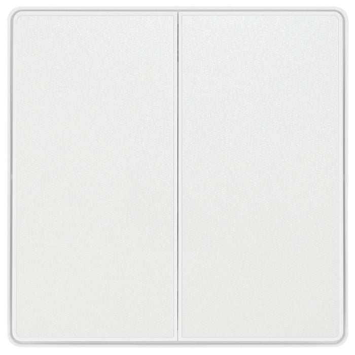 BG Evolve PCDCL42EW 20A 16AX 2 Way Double Light Switch, Edge to Edge Rocker - Pearlescent White (White) - westbasedirect.com