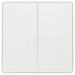 BG Evolve PCDCL42EW 20A 16AX 2 Way Double Light Switch, Edge to Edge Rocker - Pearlescent White (White) - westbasedirect.com