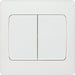 BG Evolve PCDCL42WW 20A 16AX 2 Way Double Light Switch, Wide Rocker - Pearlescent White (White) - westbasedirect.com