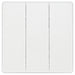BG Evolve PCDCL43EW 20A 16AX 2 Way Triple Light Switch, Edge to Edge Rocker - Pearlescent White (White) - westbasedirect.com