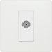 BG Evolve PCDCL60W Single Socket for TV or FM Co-Axial Aerial Connection - Pearlescent White (White) - westbasedirect.com