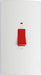 BG Evolve PCDCL72W 45A Double Pole Rectangular Switch with LED Power Indicator - Pearlescent White (White) - westbasedirect.com