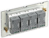 BG Evolve PCDCL84W 2-Way Trailing Edge LED 200W Quadruple Dimmer Switch Push On/Off - Pearlescent White (White) - westbasedirect.com