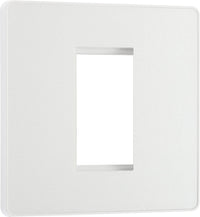 BG Evolve PCDCLEMS1W Single Euro Module Front Plate (25 x 50) - Pearlescent White (White)