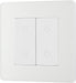 BG Evolve PCDCLTDM2W 2-Way Master 200W Double Touch Dimmer Switch - Pearlescent White (White) - westbasedirect.com