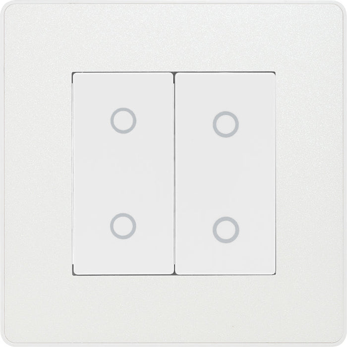 BG Evolve PCDCLTDS2W 2-Way Secondary 200W Double Touch Dimmer Switch - Pearlescent White (White) - westbasedirect.com