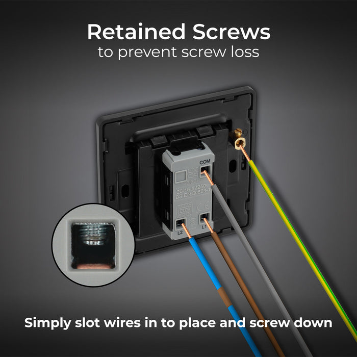 BG Evolve PCDCP12EB 20A 16AX 2 Way Single Light Switch, Edge to Edge Rocker - Polished Copper (Black) - westbasedirect.com