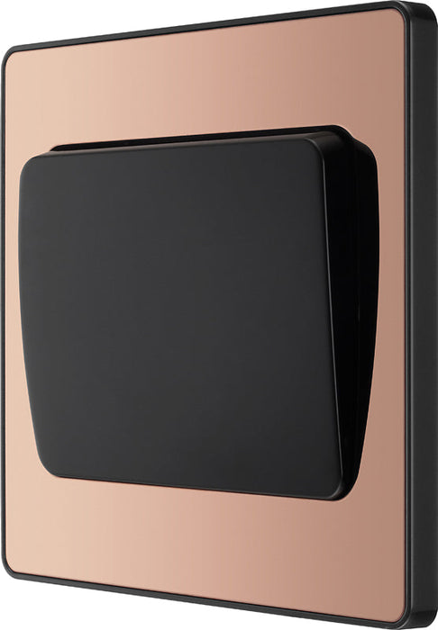 BG Evolve PCDCP12WB 20A 16AX 2 Way Single Light Switch, Wide Rocker - Polished Copper (Black) - westbasedirect.com