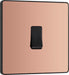 BG Evolve PCDCP13B 20A 16AX Single Intermediate Light Switch - Polished Copper (Black) - westbasedirect.com