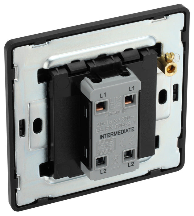 BG Evolve PCDCP13EB 20A 16AX 2 Way Single Intermediate Light Switch, Edge to Edge Rocker - Polished Copper (Black) - westbasedirect.com