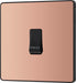 BG Evolve PCDCP14B 10A Single Press Switch - Polished Copper (Black) - westbasedirect.com