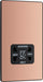 BG Evolve PCDCP20B 115/240V Dual Voltage Shaver Socket - Polished Copper (Black) - westbasedirect.com