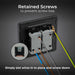 BG Evolve PCDCP42EB 20A 16AX 2 Way Double Light Switch, Edge to Edge Rocker - Polished Copper (Black) - westbasedirect.com