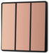 BG Evolve PCDCP43EB 20A 16AX 2 Way Triple Light Switch, Edge to Edge Rocker - Polished Copper (Black) - westbasedirect.com
