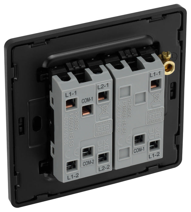 BG Evolve PCDCP43EB 20A 16AX 2 Way Triple Light Switch, Edge to Edge Rocker - Polished Copper (Black) - westbasedirect.com