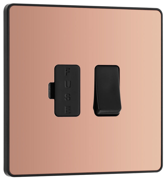 BG Evolve PCDCP50B 13A Switched Fused Connection Unit - Polished Copper (Black)