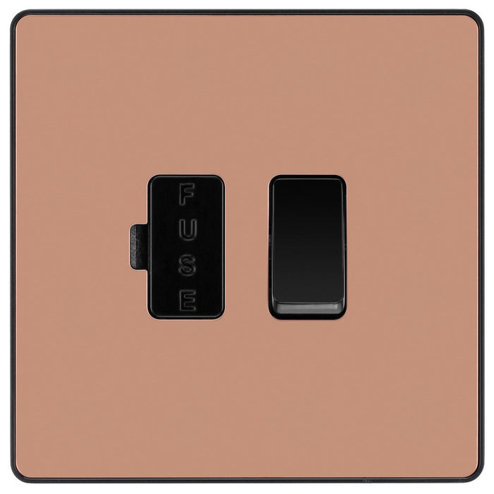 BG Evolve PCDCP50B 13A Switched Fused Connection Unit - Polished Copper (Black)