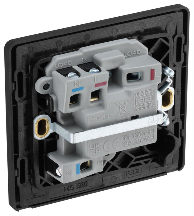 BG Evolve PCDCP50B 13A Switched Fused Connection Unit - Polished Copper (Black)