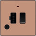 BG Evolve PCDCP52B 13A Switched Fused Connection Unit with Power LED Indicator & Flex Outlet - Polished Copper (Black) - westbasedirect.com