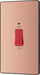 BG Evolve PCDCP72B 45A Double Pole Rectangular Switch with LED Power Indicator - Polished Copper (Black) - westbasedirect.com