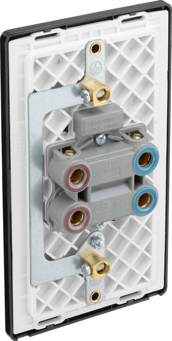 BG Evolve PCDCP72B 45A Double Pole Rectangular Switch with LED Power Indicator - Polished Copper (Black) - westbasedirect.com