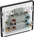 BG Evolve PCDCP74B 45A Double Pole Square Switch with LED Power Indicator - Polished Copper (Black) - westbasedirect.com