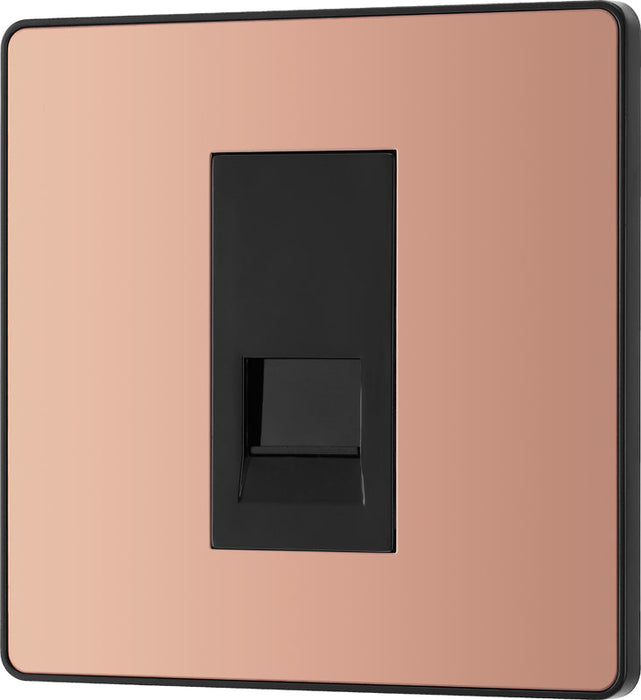 BG Evolve PCDCPBTS1B Single Secondary Telephone Socket - Polished Copper (Black) - westbasedirect.com