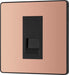 BG Evolve PCDCPBTS1B Single Secondary Telephone Socket - Polished Copper (Black) - westbasedirect.com