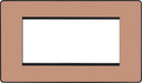 BG Evolve PCDCPEMR4B Quadruple Rectangular Front Plate (100 x 50) - Polished Copper (Black) - westbasedirect.com