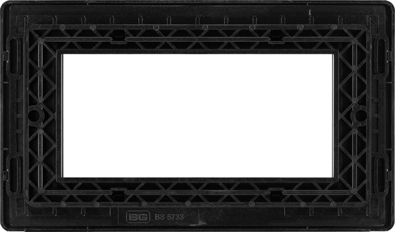 BG Evolve PCDCPEMR4B Quadruple Rectangular Front Plate (100 x 50) - Polished Copper (Black) - westbasedirect.com