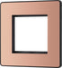 BG Evolve PCDCPEMS2B Twin Euro Module Aperture Single Front Plate (50 x 50) - Polished Copper (Black) - westbasedirect.com