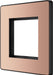 BG Evolve PCDCPEMS2B Twin Euro Module Aperture Single Front Plate (50 x 50) - Polished Copper (Black) - westbasedirect.com