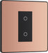 BG Evolve PCDCPTDM1B 2-Way Master 200W Single Touch Dimmer Switch - Polished Copper (Black) - westbasedirect.com