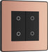 BG Evolve PCDCPTDM2B 2-Way Master 200W Double Touch Dimmer Switch - Polished Copper (Black) - westbasedirect.com