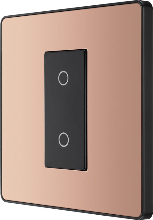 BG Evolve PCDCPTDS1B 2-Way Secondary 200W Single Touch Dimmer Switch - Polished Copper (Black) - westbasedirect.com