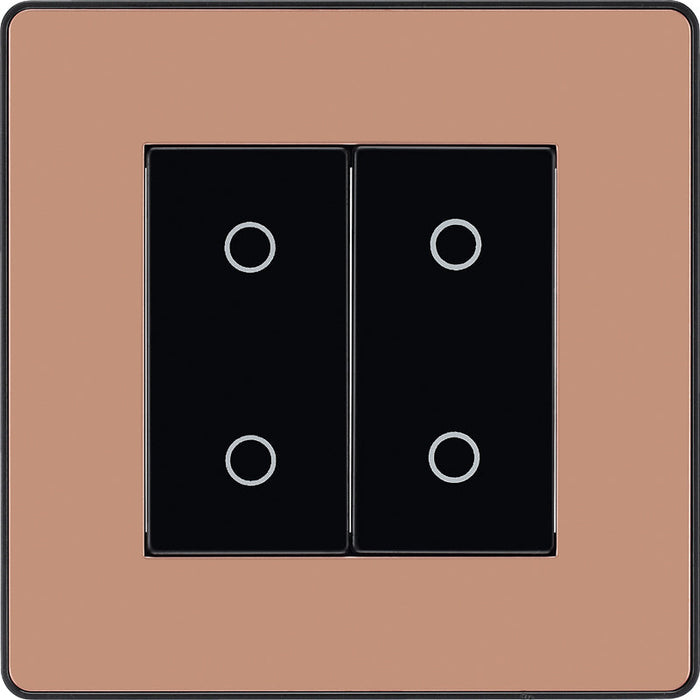 BG Evolve PCDCPTDS2B 2-Way Secondary 200W Double Touch Dimmer Switch - Polished Copper (Black) - westbasedirect.com