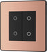 BG Evolve PCDCPTDS2B 2-Way Secondary 200W Double Touch Dimmer Switch - Polished Copper (Black) - westbasedirect.com