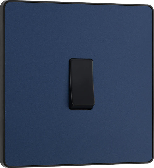 BG Evolve PCDDB13B 20A 16AX Single Intermediate Light Switch - Matt Blue (Black) - westbasedirect.com