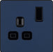 BG Evolve PCDDB21B 13A Single Switched Power Socket - Matt Blue (Black) - westbasedirect.com