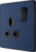 BG Evolve PCDDB21B 13A Single Switched Power Socket - Matt Blue (Black) - westbasedirect.com