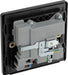 BG Evolve PCDDB21U2B 13A Single Switched Power Socket + 2xUSB(2.1A) - Matt Blue (Black) - westbasedirect.com