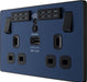 BG Evolve PCDDB22UWRB 13A Double Switched Power Socket + WiFi Extender + 1xUSB(2.1A) - Matt Blue (Black) - westbasedirect.com