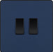 BG Evolve PCDDB42B 20A 16AX 2 Way Double Light Switch - Matt Blue (Black) - westbasedirect.com